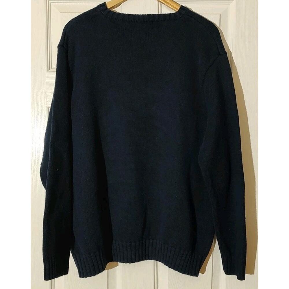 Men's Polo Ralph Lauren Pullover Crew Neck Sweater Navy Blue - 2XB - Picture 4 of 5
